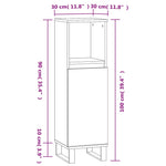 Baderomsskap Brun Eik 30X30X100 Cm Konstruert Tre