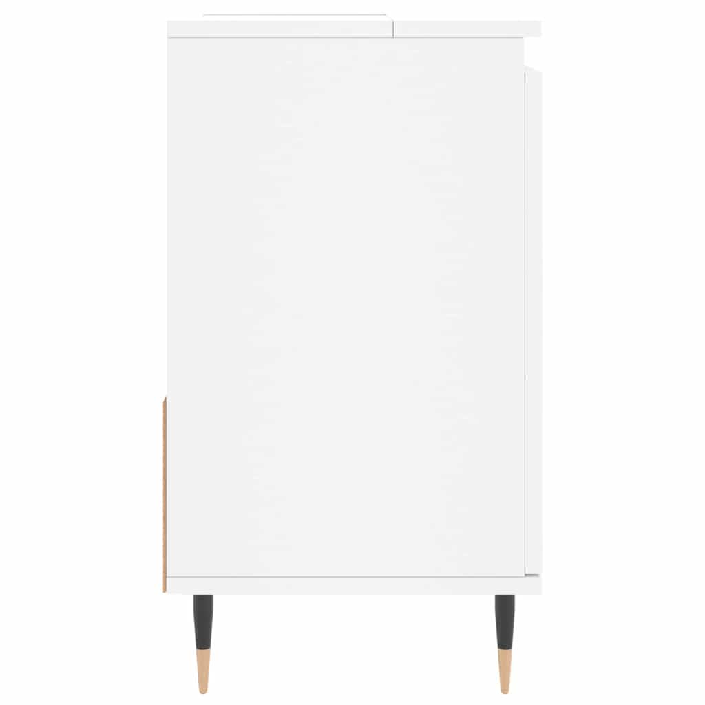 Baderomsskap Hvit 65X33X60 Cm Konstruert Tre