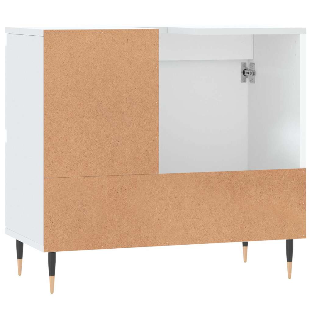 Baderomsskap Hvit 65X33X60 Cm Konstruert Tre