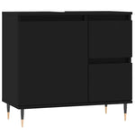 Baderomsskap Svart 65X33X60 Cm Konstruert Tre