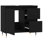 Baderomsskap Svart 65X33X60 Cm Konstruert Tre