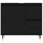 Baderomsskap Svart 65X33X60 Cm Konstruert Tre