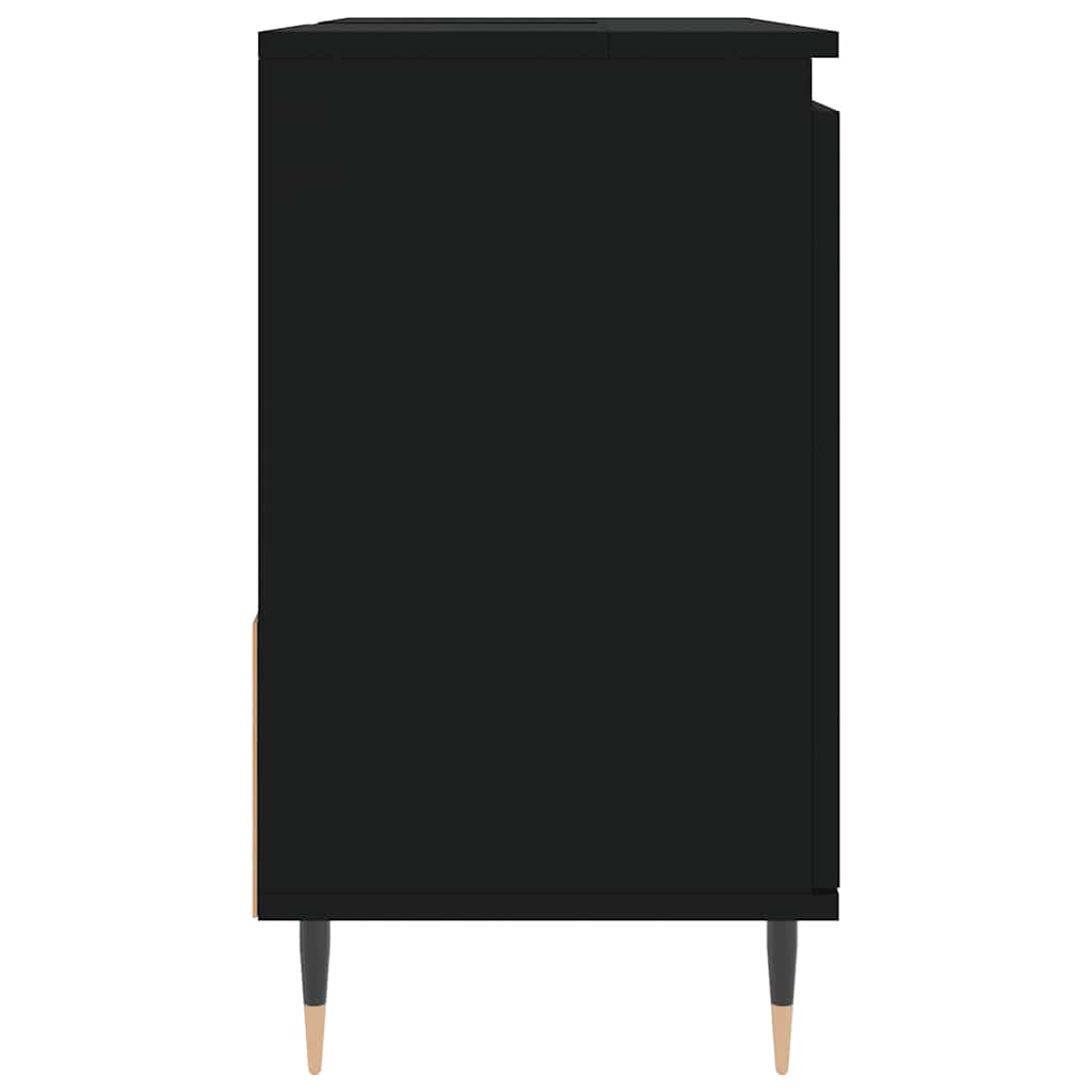 Baderomsskap Svart 65X33X60 Cm Konstruert Tre