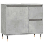 Baderomsskap Betonggrå 65X33X60 Cm Konstruert Tre