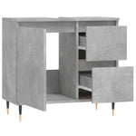 Baderomsskap Betonggrå 65X33X60 Cm Konstruert Tre