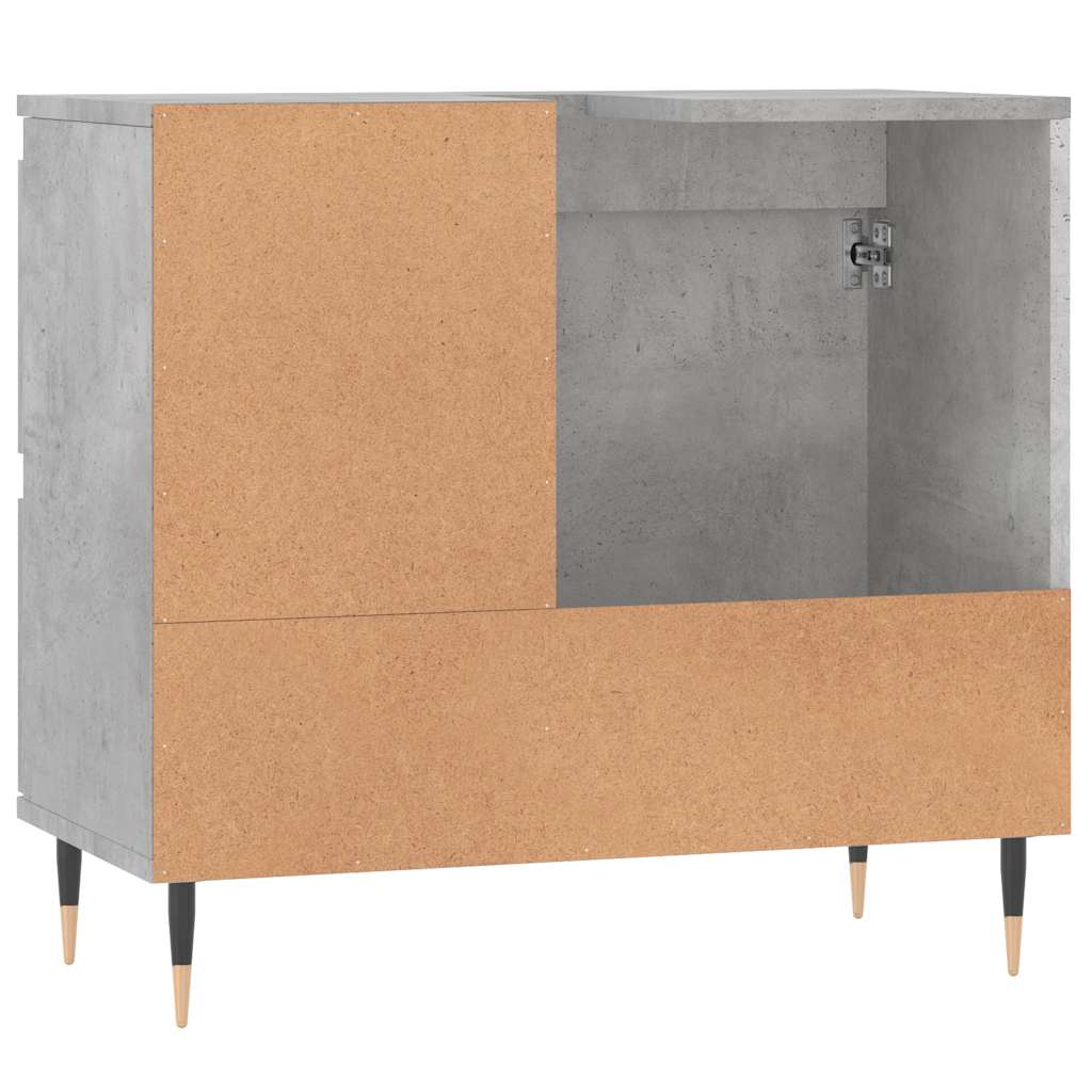 Baderomsskap Betonggrå 65X33X60 Cm Konstruert Tre
