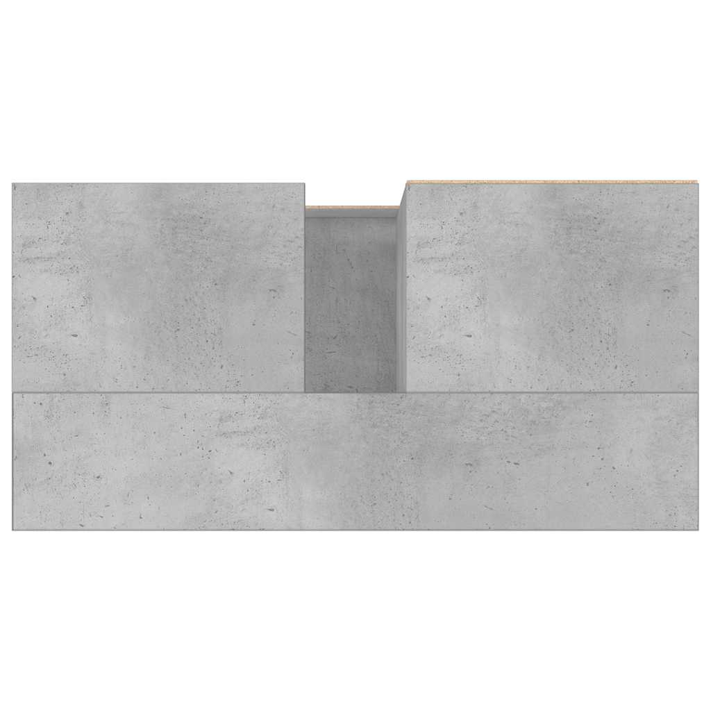 Baderomsskap Betonggrå 65X33X60 Cm Konstruert Tre