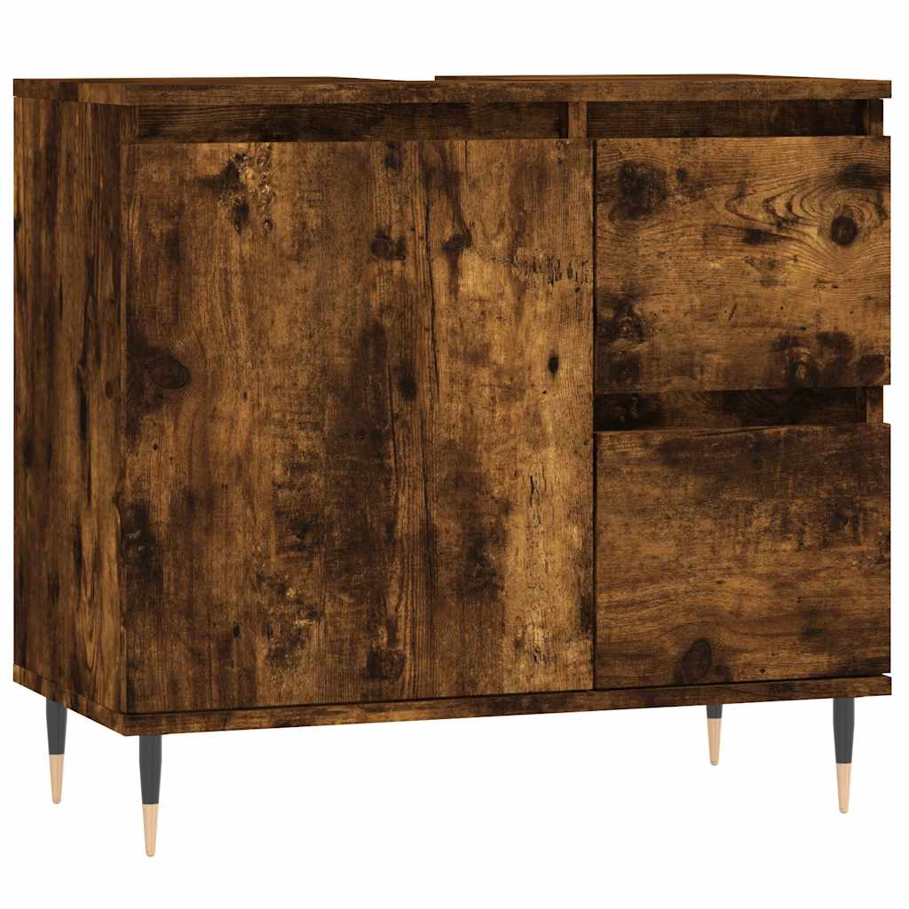 Baderomsskap Røkt Eik 65X33X60 Cm Konstruert Tre