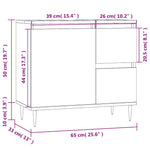 Baderomsskap Røkt Eik 65X33X60 Cm Konstruert Tre