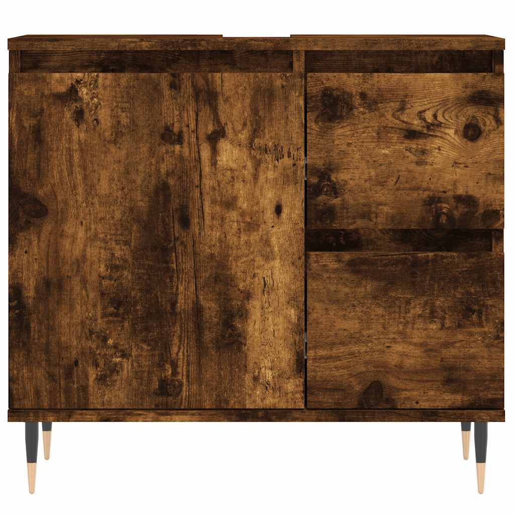 Baderomsskap Røkt Eik 65X33X60 Cm Konstruert Tre