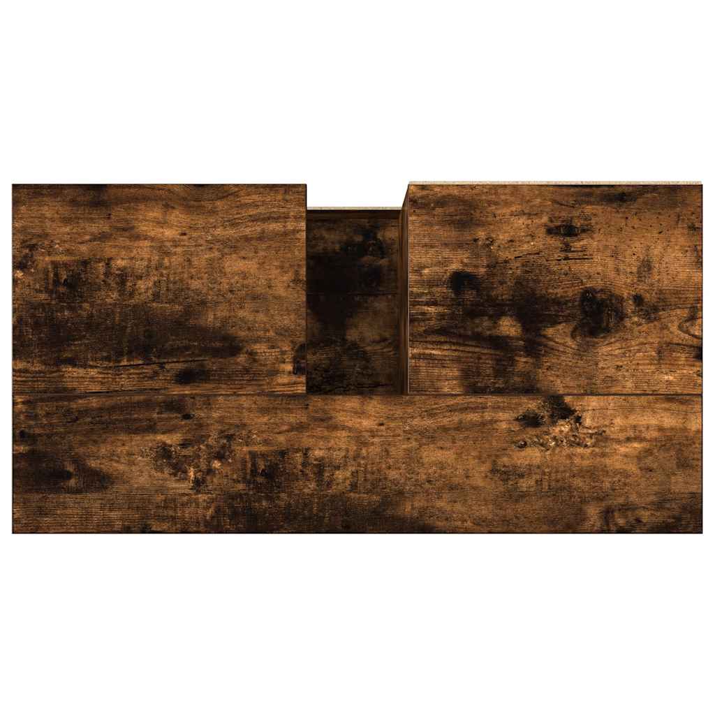 Baderomsskap Røkt Eik 65X33X60 Cm Konstruert Tre