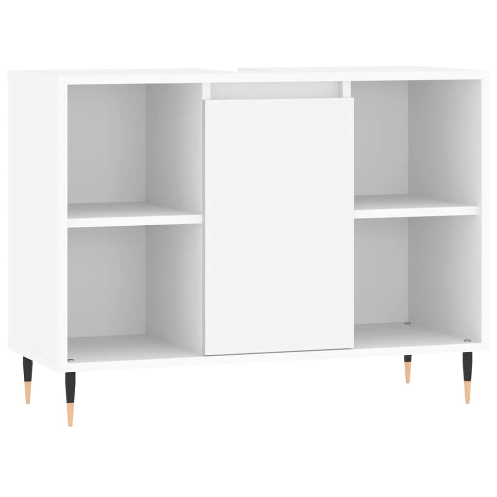 Baderomsskap Hvit 80X33X60 Cm Konstruert Tre