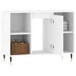 Baderomsskap Hvit 80X33X60 Cm Konstruert Tre