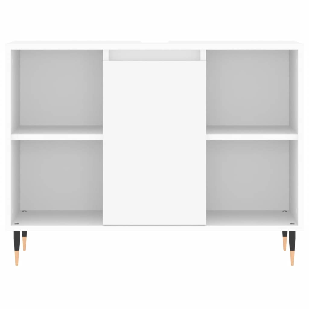 Baderomsskap Hvit 80X33X60 Cm Konstruert Tre