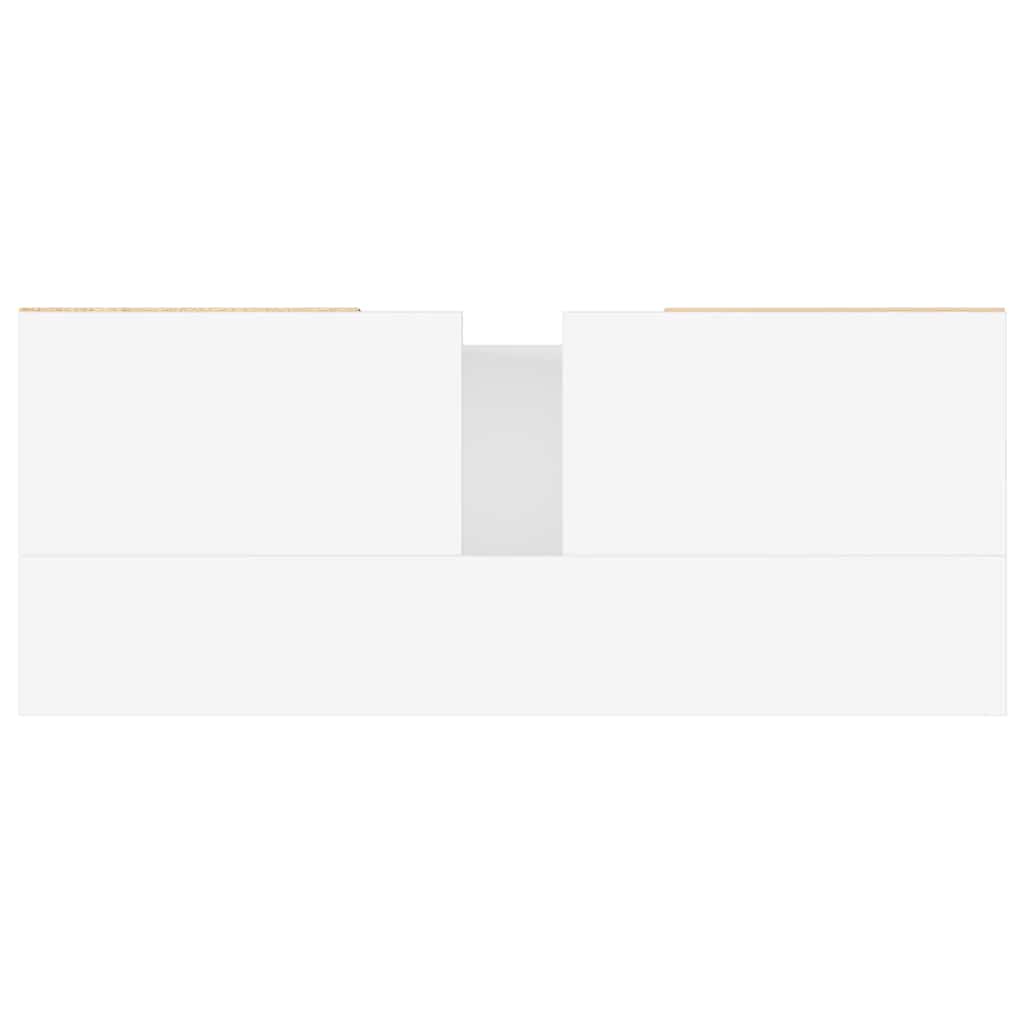 Baderomsskap Hvit 80X33X60 Cm Konstruert Tre