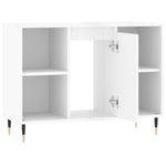 Baderomsskap Høyglans Hvit 80X33X60 Cm Konstruert Tre