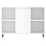 Baderomsskap Høyglans Hvit 80X33X60 Cm Konstruert Tre