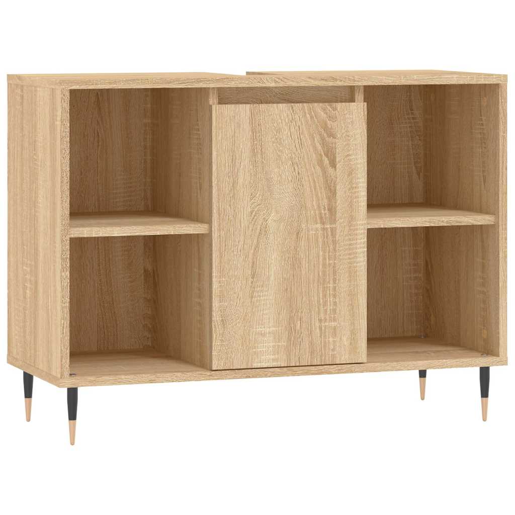 Baderomsskap Høyglans Hvit 80X33X60 Cm Konstruert Tre
