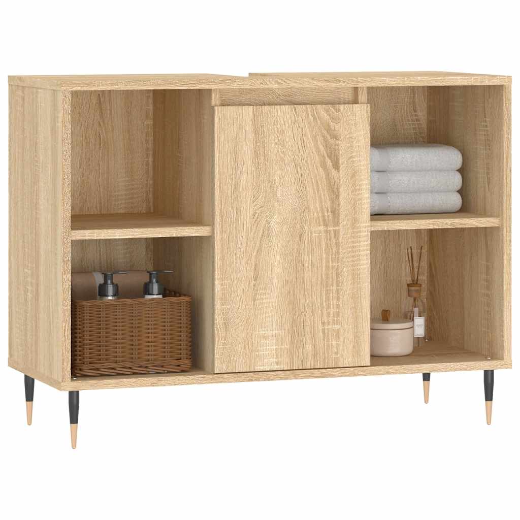 Baderomsskap Høyglans Hvit 80X33X60 Cm Konstruert Tre