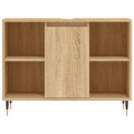 Baderomsskap Høyglans Hvit 80X33X60 Cm Konstruert Tre