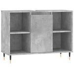 Baderomsskap Betonggrå 80X33X60 Cm Konstruert Tre