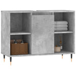 Baderomsskap Betonggrå 80X33X60 Cm Konstruert Tre