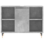 Baderomsskap Betonggrå 80X33X60 Cm Konstruert Tre