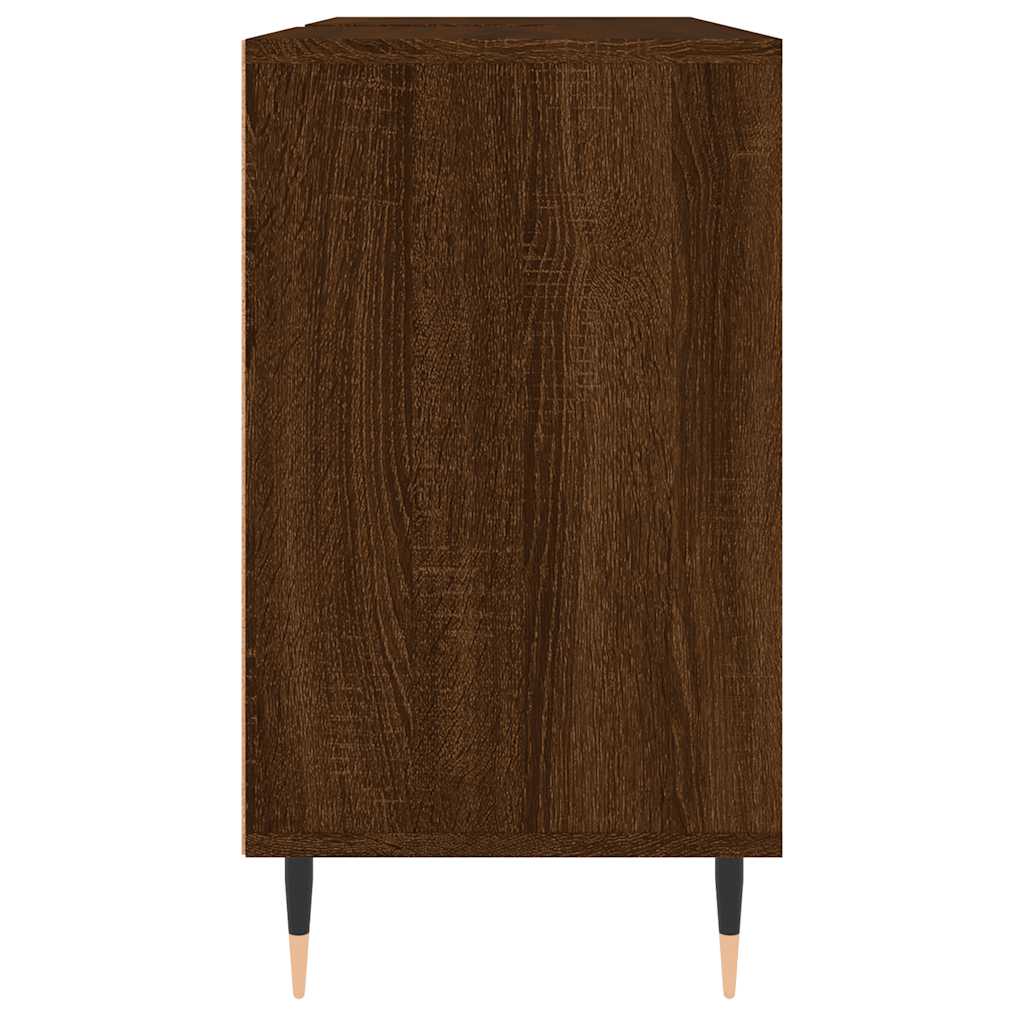 Baderomsskap Brun Eik 80X33X60 Cm Konstruert Tre