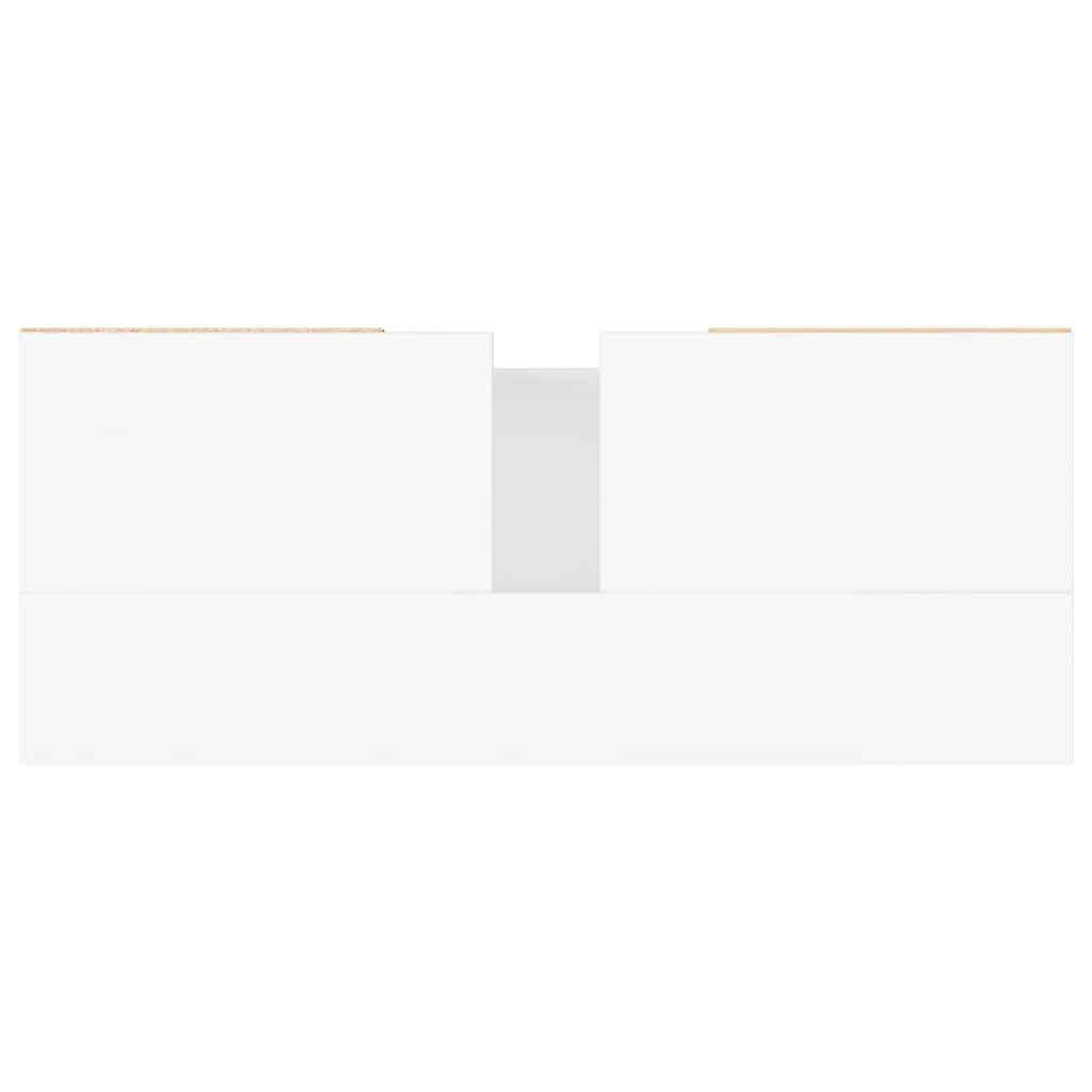 Baderomsskap Hvit 80X33X60 Cm Konstruert Tre