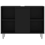Baderomsskap Svart 80X33X60 Cm Konstruert Tre