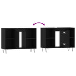 Baderomsskap Svart 80X33X60 Cm Konstruert Tre