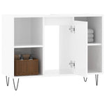 Baderomsskap Høyglans Hvit 80X33X60 Cm Konstruert Tre