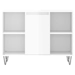 Baderomsskap Høyglans Hvit 80X33X60 Cm Konstruert Tre