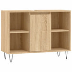 Baderomsskap Høyglans Hvit 80X33X60 Cm Konstruert Tre