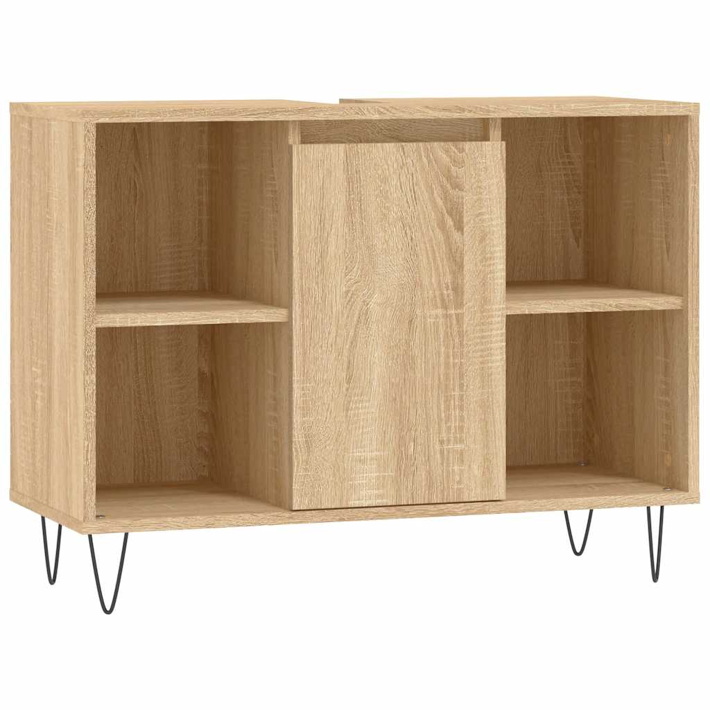 Baderomsskap Høyglans Hvit 80X33X60 Cm Konstruert Tre