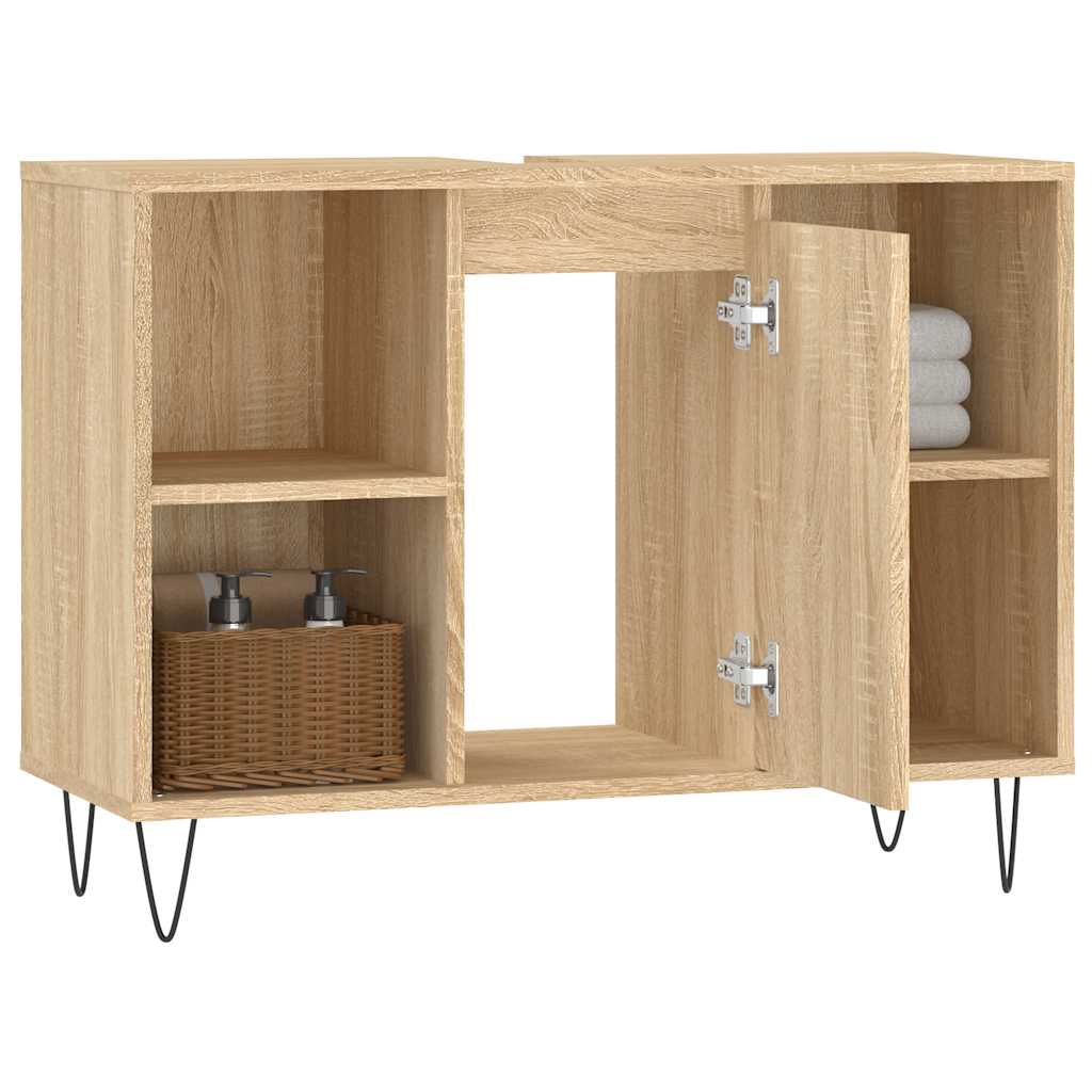 Baderomsskap Høyglans Hvit 80X33X60 Cm Konstruert Tre