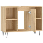 Baderomsskap Høyglans Hvit 80X33X60 Cm Konstruert Tre