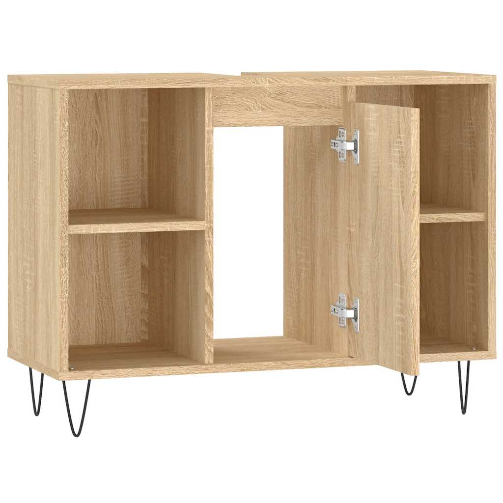 Baderomsskap Høyglans Hvit 80X33X60 Cm Konstruert Tre