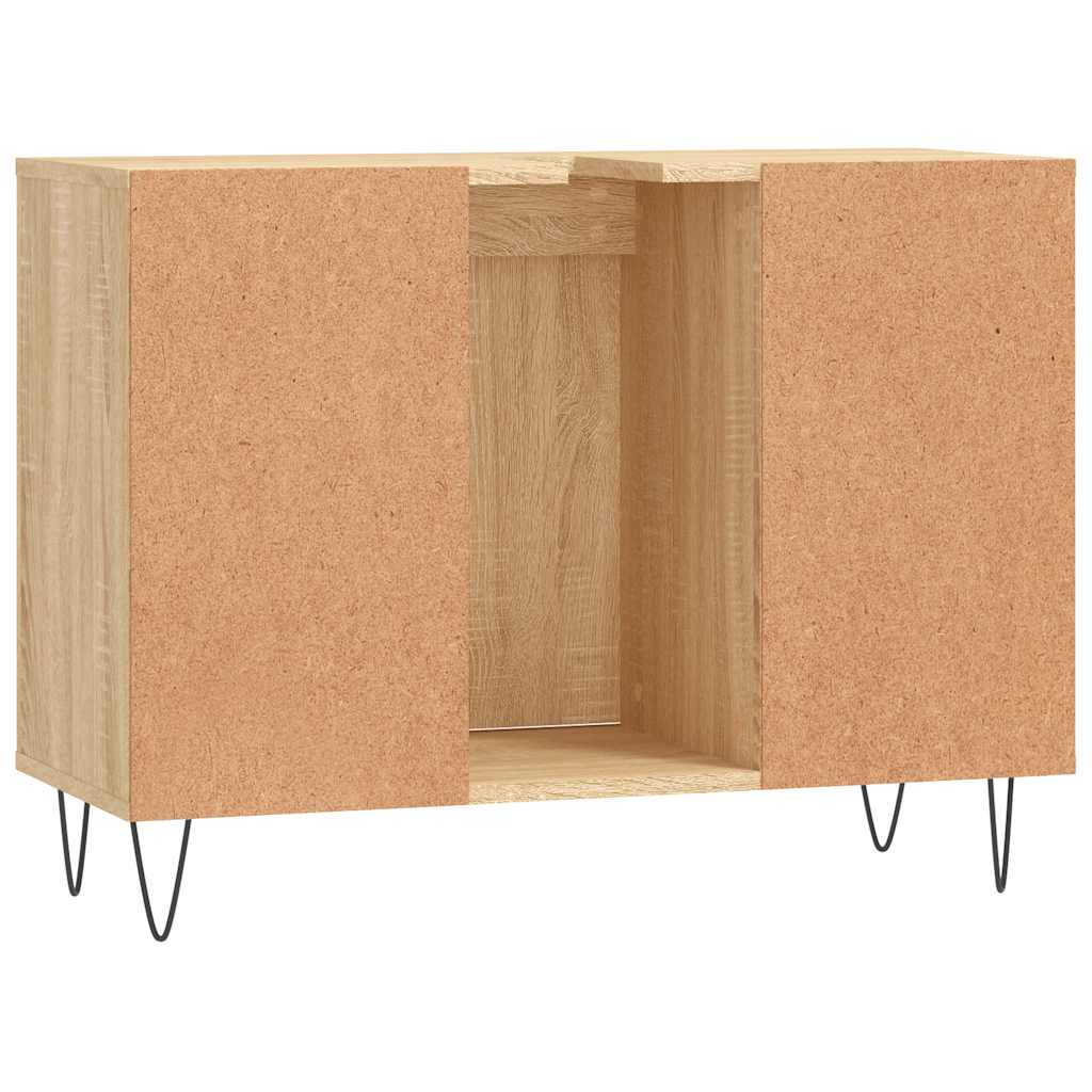 Baderomsskap Høyglans Hvit 80X33X60 Cm Konstruert Tre