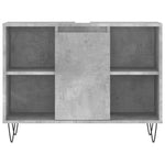 Baderomsskap Betonggrå 80X33X60 Cm Konstruert Tre