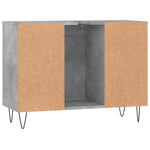 Baderomsskap Betonggrå 80X33X60 Cm Konstruert Tre