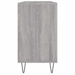 Baderomsskap Grå Eik 80X33X60 Cm Konstruert Tre