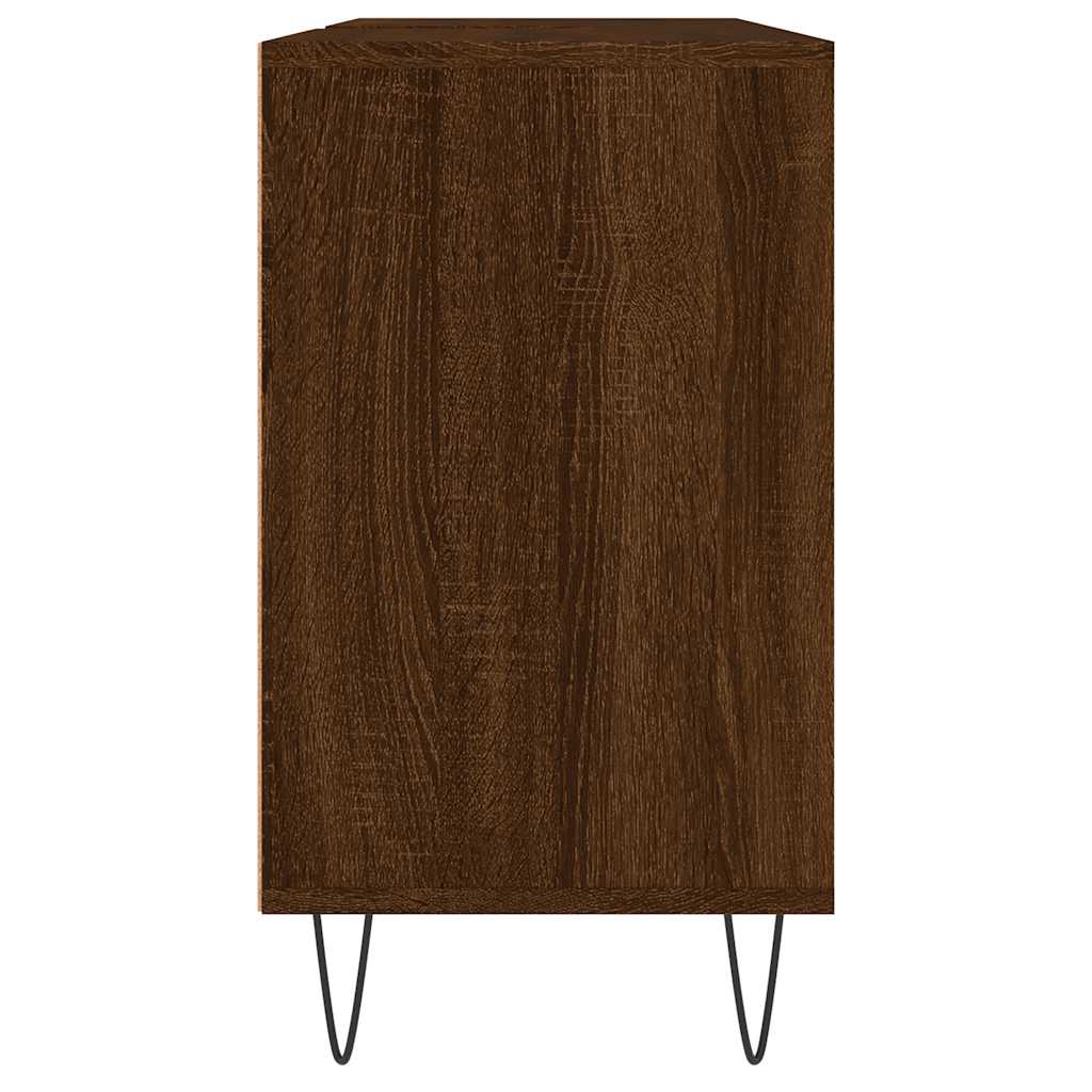 Baderomsskap Brun Eik 80X33X60 Cm Konstruert Tre