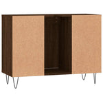 Baderomsskap Brun Eik 80X33X60 Cm Konstruert Tre