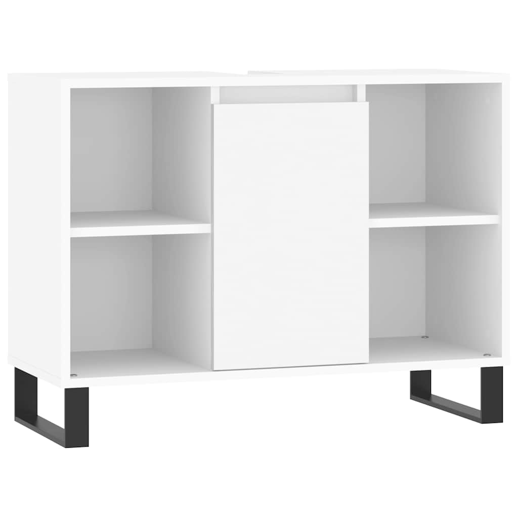 Baderomsskap Hvit 80X33X60 Cm Konstruert Tre
