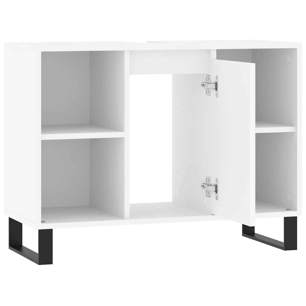Baderomsskap Hvit 80X33X60 Cm Konstruert Tre