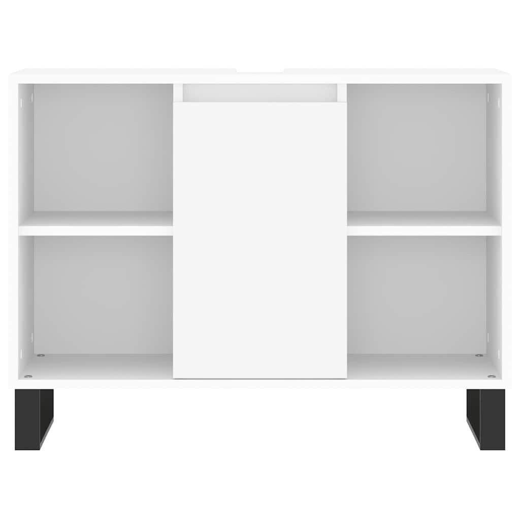 Baderomsskap Hvit 80X33X60 Cm Konstruert Tre