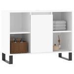Baderomsskap Høyglans Hvit 80X33X60 Cm Konstruert Tre