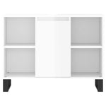 Baderomsskap Høyglans Hvit 80X33X60 Cm Konstruert Tre