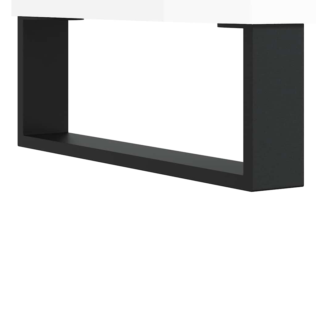 Baderomsskap Høyglans Hvit 80X33X60 Cm Konstruert Tre